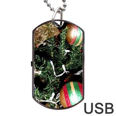 Christmas Tree  1 21 Dog Tag Usb Flash (one Side) by bestdesignintheworld