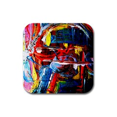 Red Aeroplane 6 Rubber Square Coaster (4 Pack)  by bestdesignintheworld