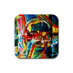 Red Aeroplane 1 Rubber Coaster (square)  by bestdesignintheworld