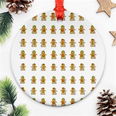 Ginger Breads Dancing So Merry Ornament (round) by pepitasart