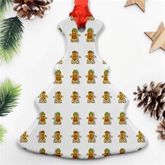 Ginger Breads Dancing So Merry Ornament (christmas Tree)  by pepitasart