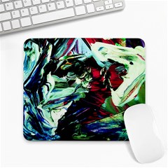 Cabin In The Mountain 4 Large Mousepads by bestdesignintheworld