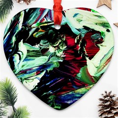 Cabin In The Mountain 4 Heart Ornament (two Sides) by bestdesignintheworld