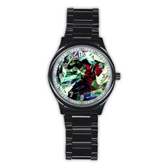 Cabin In The Mountain 4 Stainless Steel Round Watch by bestdesignintheworld