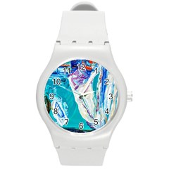 Marine On Balboa Island Round Plastic Sport Watch (m) by bestdesignintheworld