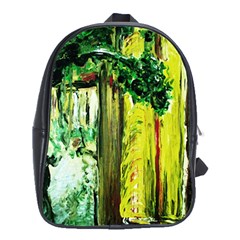 Old Tree And House With An Arch 8 School Bag (xl) by bestdesignintheworld