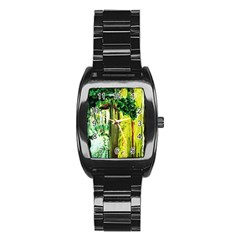 Old Tree And House With An Arch 8 Stainless Steel Barrel Watch by bestdesignintheworld