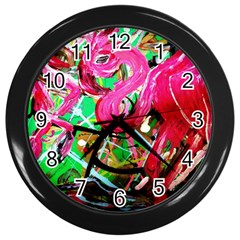 Flamingo   Child Of Dawn 9 Wall Clock (black) by bestdesignintheworld