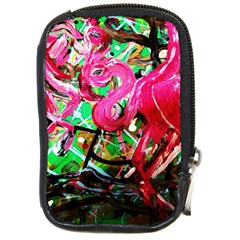 Flamingo   Child Of Dawn 9 Compact Camera Leather Case by bestdesignintheworld