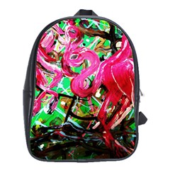 Flamingo   Child Of Dawn 9 School Bag (large) by bestdesignintheworld