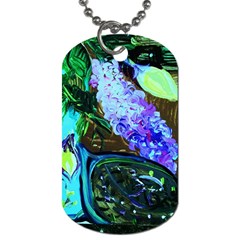 Lilac And Lillies 1 Dog Tag (two Sides) by bestdesignintheworld