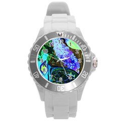 Lilac And Lillies 1 Round Plastic Sport Watch (l) by bestdesignintheworld