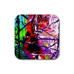 Depression 6 Rubber Square Coaster (4 pack)  Front