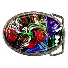 Lillies In The Terracotta Vase 3 Belt Buckles by bestdesignintheworld