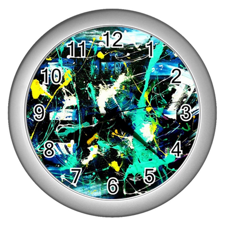 Brain Reflections 1 Wall Clock (Silver)