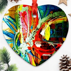 Red Aeroplane 2 Ornament (heart) by bestdesignintheworld