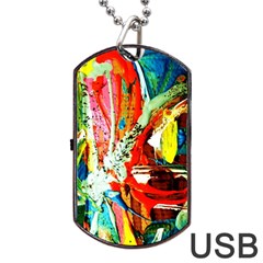 Red Aeroplane 2 Dog Tag Usb Flash (two Sides) by bestdesignintheworld