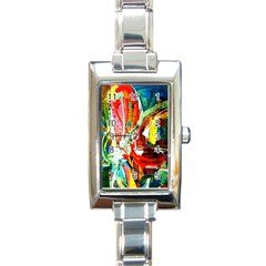 Red Aeroplane 2 Rectangle Italian Charm Watch by bestdesignintheworld