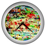 Width 2 Wall Clock (Silver) Front