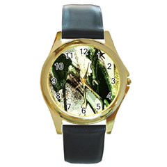 There Is No Promise Rain 4 Round Gold Metal Watch by bestdesignintheworld