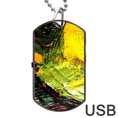 Yellow Chik 5 Dog Tag Usb Flash (two Sides) by bestdesignintheworld