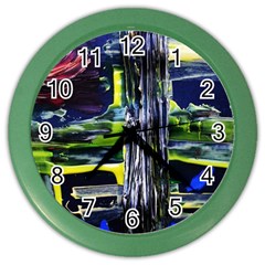 Between Two Moons 7 Color Wall Clock by bestdesignintheworld