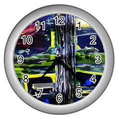 Between Two Moons 7 Wall Clock (silver) by bestdesignintheworld