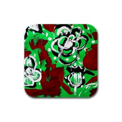 Plants And Flowers 1 1 Rubber Square Coaster (4 Pack)  by bestdesignintheworld