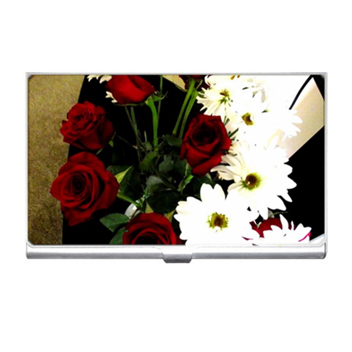 Roses 1 2 Business Card Holder