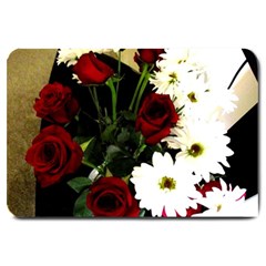 Roses 1 2 Large Doormat  by bestdesignintheworld