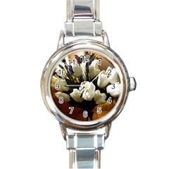 Tulips 1 3 Round Italian Charm Watch by bestdesignintheworld