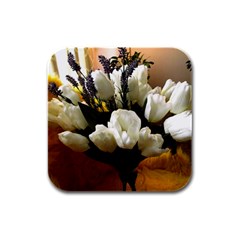 Tulips 1 3 Rubber Square Coaster (4 Pack)  by bestdesignintheworld