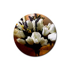 Tulips 1 3 Rubber Round Coaster (4 Pack)  by bestdesignintheworld