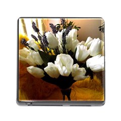 Tulips 1 3 Memory Card Reader (square 5 Slot) by bestdesignintheworld