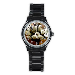 Tulips 1 3 Stainless Steel Round Watch by bestdesignintheworld