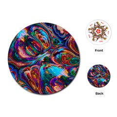 Seamless Abstract Colorful Tile Playing Cards Single Design (round)