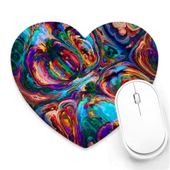 Seamless Abstract Colorful Tile Heart Mousepads