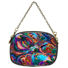 Seamless Abstract Colorful Tile Chain Purse (one Side)