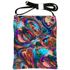 Seamless Abstract Colorful Tile Shoulder Sling Bag