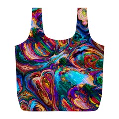 Seamless Abstract Colorful Tile Full Print Recycle Bag (l)