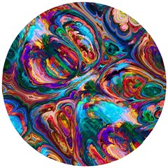 Seamless Abstract Colorful Tile Wooden Puzzle Round