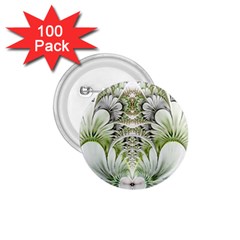 Fractal Delicate White Background 1 75  Buttons (100 Pack)  by HermanTelo