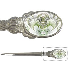 Fractal Delicate White Background Letter Opener by HermanTelo