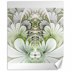 Fractal Delicate White Background Canvas 16  X 20 