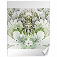 Fractal Delicate White Background Canvas 18  X 24  by HermanTelo