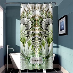 Fractal Delicate White Background Shower Curtain 36  X 72  (stall) 