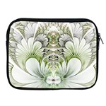 Fractal Delicate White Background Apple iPad 2/3/4 Zipper Cases Front