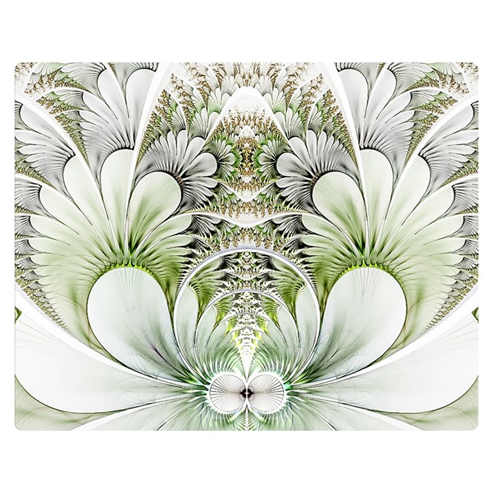 Fractal Delicate White Background Double Sided Flano Blanket (Medium) 