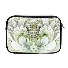 Fractal Delicate White Background Apple Macbook Pro 17  Zipper Case