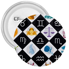 Zodiac Astrology Horoscope 3  Buttons by HermanTelo